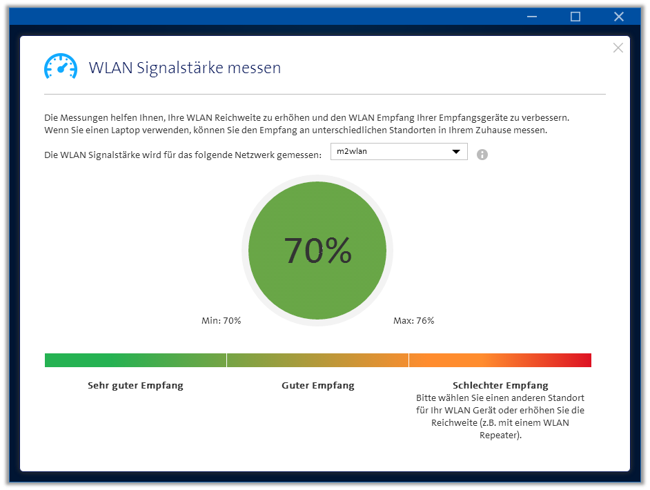 WLAN Signalstärke messen